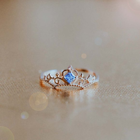 Gold Vermeil Tiara Ring for her 925 Sterling Silver Open Ring Crown Ring - Picture 10 of 11